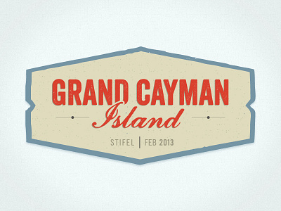 Grand Cayman grand cayman island red script vintage