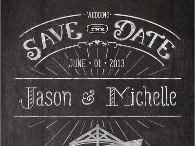 Save the Dates black chalk chalk board custom lettering save the date wedding white wood