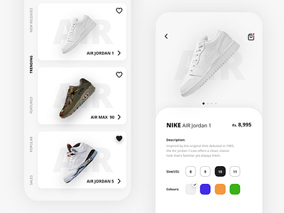 Nike Shoe Design Concept airmax animation app design design art icon jordan nike nike air nike shoes shoe design shoes ui ui ux