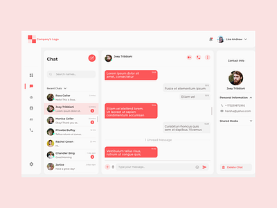 Desktop Messaging app Concept Design