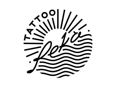 Logo design for REKA TATTOO design lines logo river tattoo vector wave