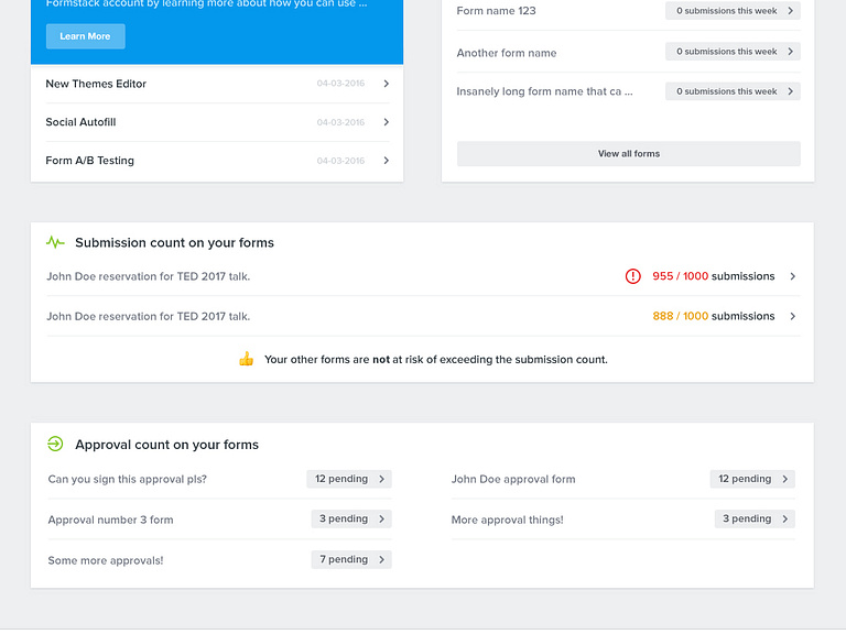Dashboard Design by Jordy Arnoldussen for Formstack on Dribbble