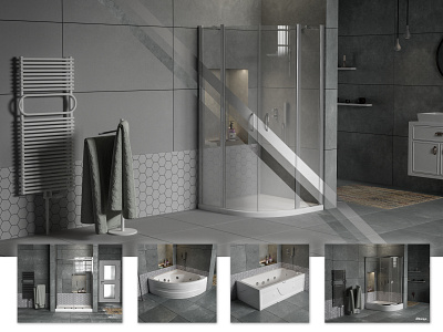 3D Products and Concept Design for Shower Cabin