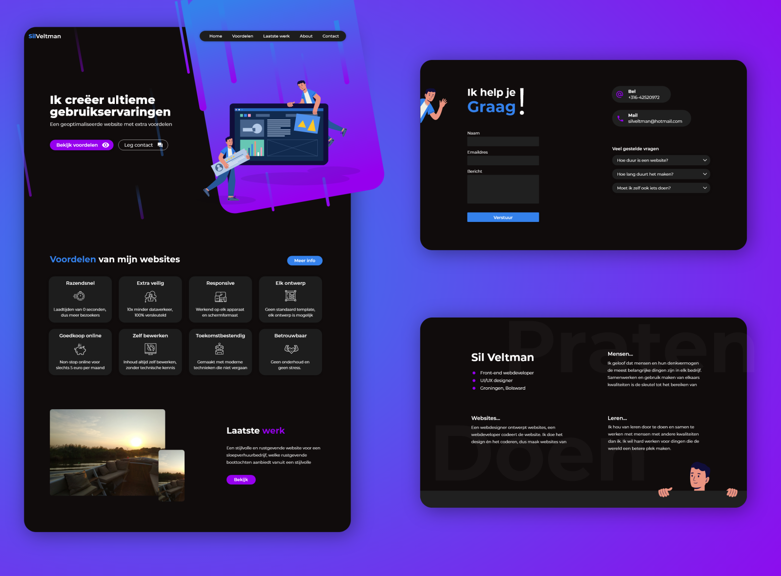 UI/UX design & front-end development portfolio website by Sil Veltman ...