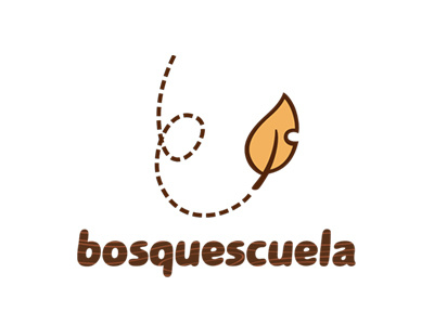 Bosquescuela Logo leaf logo wooden woods