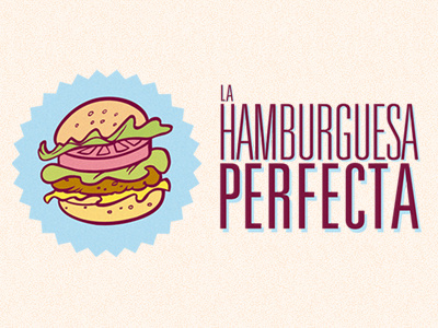 La Hamburguesa Perfecta (The Perfect Burger) burger logo site