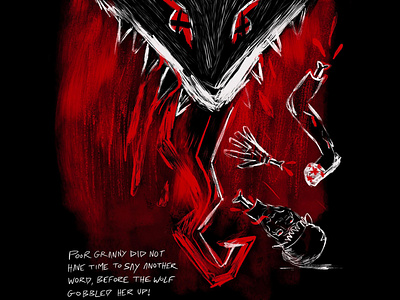 Creepy Red Riding Hood art illustration illustrator