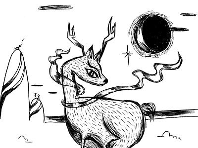 deer illustration art design illustration illustrator