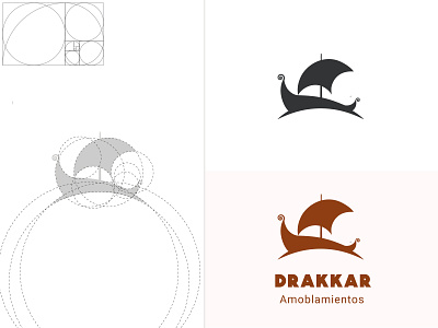 Drakkar Logo artwork golden ratio goldenratio logo logodesign logotype original art vector art vectorart