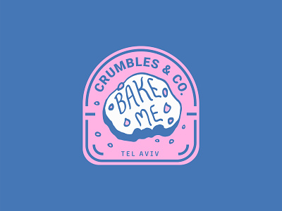 Crumbles & Co. Cookie Delivery Logo art bakery branding chocolate chip cookie chocolate chip cookies cookie cookie dough cookies crumbs delivery drawing hand drawn illustration logo logos