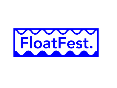 FloatFest. Logo (version 2) advertising art blue branding clean logo design float graphicdesign logo logodesign minimalism minimalist logo pool simple logo typography vector wave waves