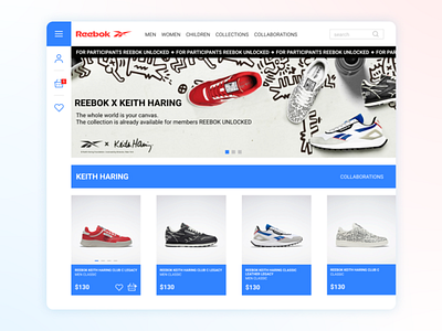 Reebok. Concept Web-Design. concept design reebok ui ux web