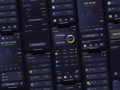 Crypto Trading App app bitcoin blockchain cash crypto design money ui ux