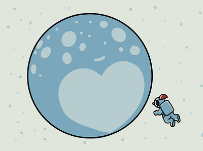 heyastronaut-13 astronaut illustration love pluto