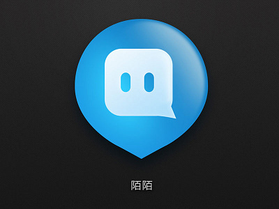 Momo icon redesign blue icon message