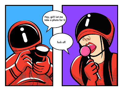 “ i ASTRONAUT ” astronauts comicsa red