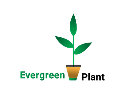 Evergreen plant logo 01 beauty logo evergreen evergreenlogo green leaf minimalist logo modern logo nature nutral logo