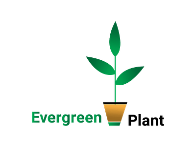 Evergreen plant logo 01