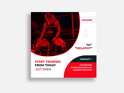 Instagram Post design for GYm graphic design instagram post instagram post design instagram story design marketing counter design promotional content design social media banner design social media post design