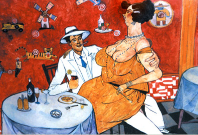 Wonderful IceCream Suite bar drinking man oil red table women