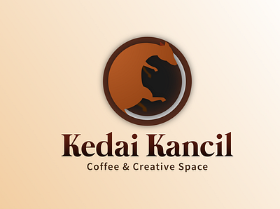 Kedai kancil logo design branding coffee coffee shop design flat icon logo minimal vector