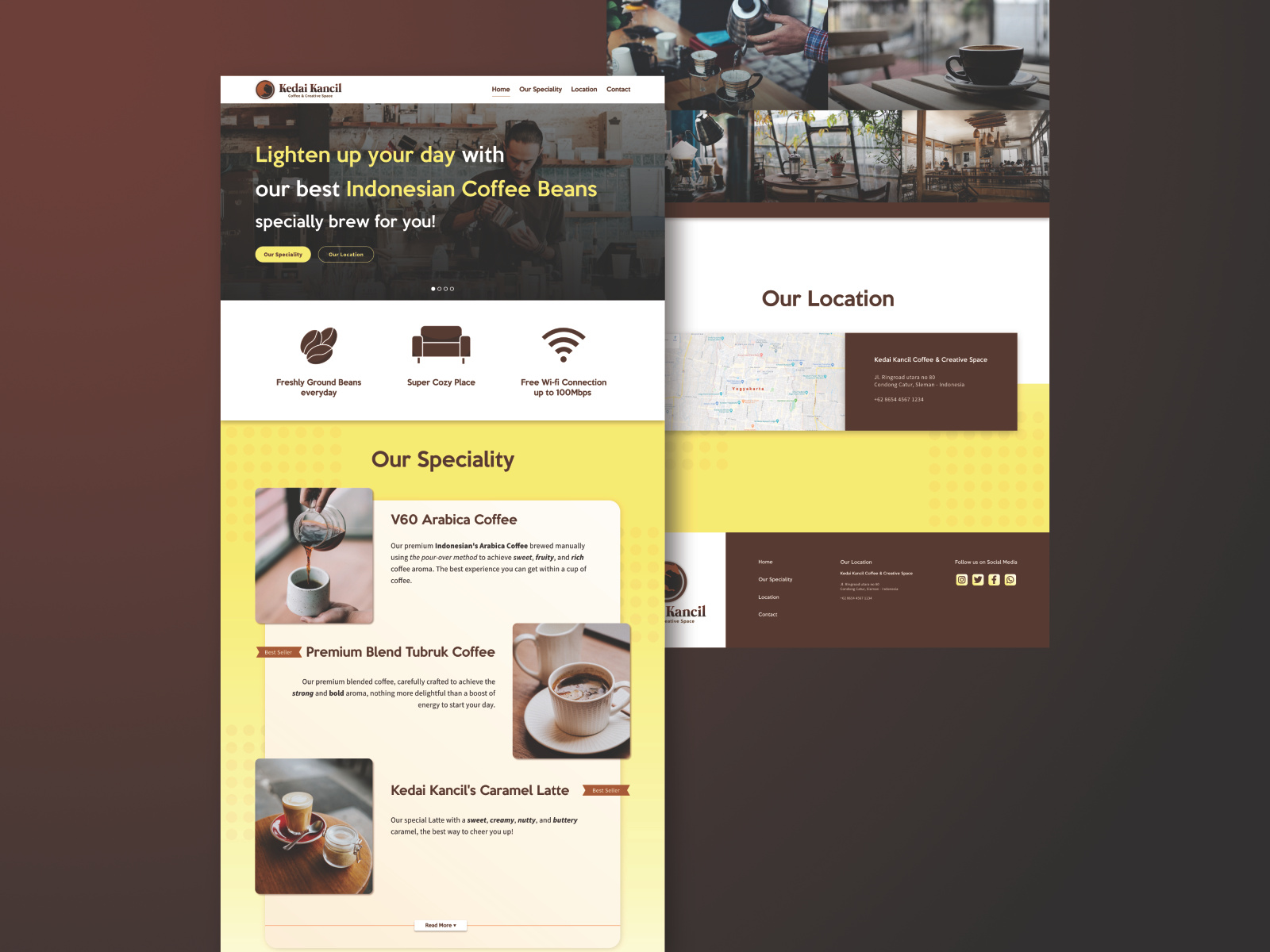 Kedai Kancil Coffee Shop Web Design by Ida Bagus Wedagama on Dribbble