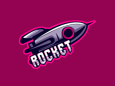 Rocket Logo Esport abstract background car creative design element graphic icon illustration label logo red rocket sign speed sport symbol technology travel vector