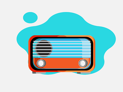 Radio illustration art vector design