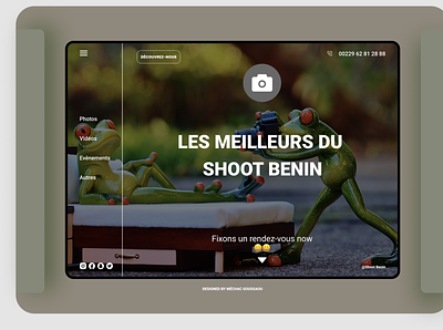 Landing page for Photographers app design ui ux web