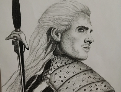 The Witcher drawing drawing henry cavill pencil drawing portrait sketch sketching the witcher