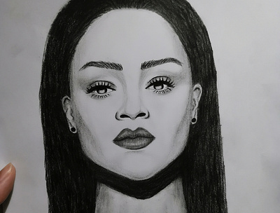 Rihanna portrait celebrity drawing pencil drawing portrait rihanna sketch sketching
