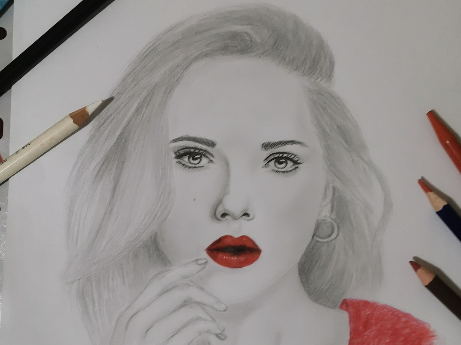 Scarlett Johansson drawing  Graphite pencil drawing of Scarlett Johansson   ScarlettJohansson Drawing Art  By SanilArtist  Facebook