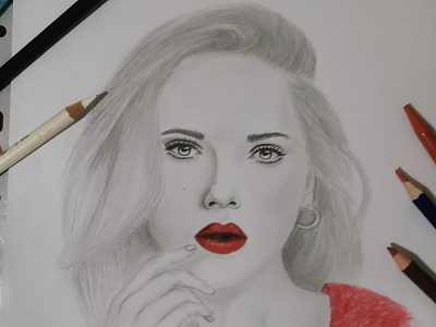 Scarlett Johansson drawing celebrity drawing pencil art pencil drawing portrait scarlett johansson sketch sketching
