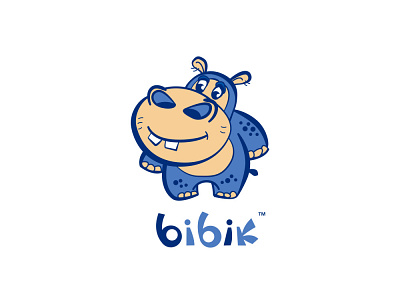 hippo mascot for kid tm animal branding hippo illustration logo mascot vector