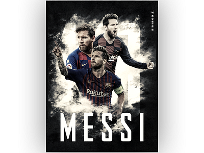 Poster design #001: Messi branding design flat flyer graphic design messi minimal poster poster design type typography ui web website