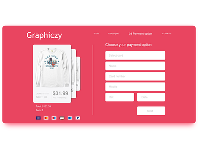 Daily UI Challenge #002: Checkout Page 002 artwork checkout checkout form checkout page daily 100 challenge daily ui dailyui dailyuichallenge design digital art flat graphic design logofolio poster design ui uiux ux webpage website