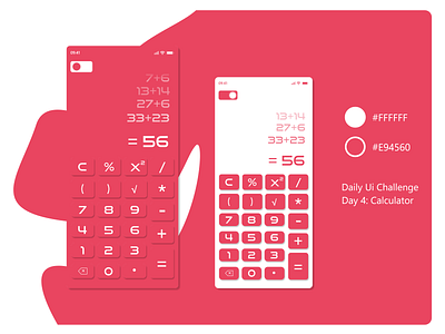 Daily Ui Challenge day #004: Calculator 004 calculator daily 100 challenge dailyui mobile calculator ui uiux ux