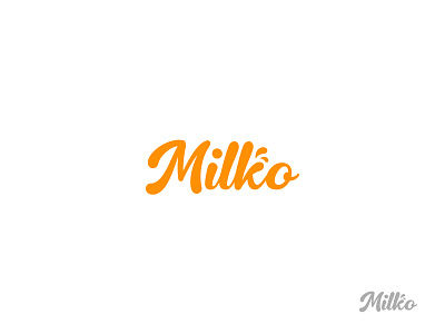 Milko brand branding design logo milk minimal natural script wordmark