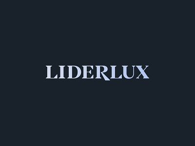 Liderlux brand branding design identity logo luxury minimal wordmark