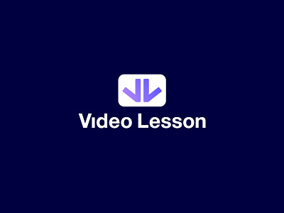 Video Lesson brand branding design education identity lesson lettermark logo minimal symbol