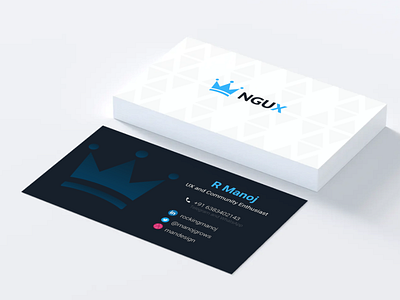 Visiting card with contrast colors