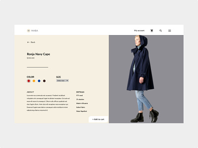 Mara eCommerce Shop design ui ux web