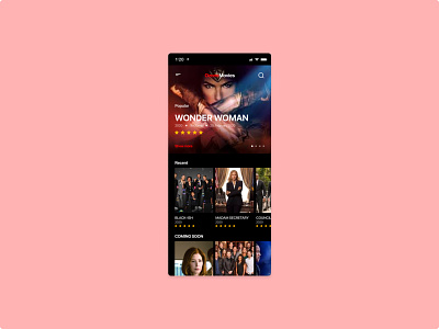 A screen of an online movie app app design ui ux