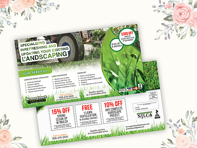 Lawn care eddm postcard design