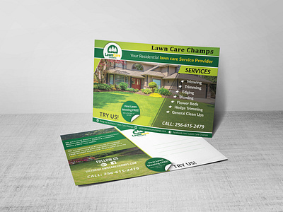 Lawn care eddm postcard design