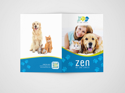 pet care service presentation folder abstract art artistic blue building computer corporate folder graph graphic green hi quality id id kit pet care petcare presentation folder print design typography vector