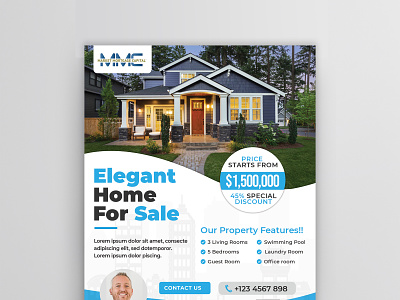 Real estate flyer design advert advertisement agent business business flyer corporate corporate flyer graphic design home magazine marketing photoshop promotion property purple real estate realtor rent residential sell