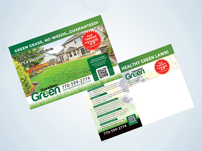 lawn care postcard design