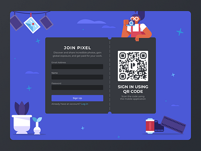 Daily UI - Sign Up blue daily ui design form forms photo photo hosting sign up sing in ui ux uxui