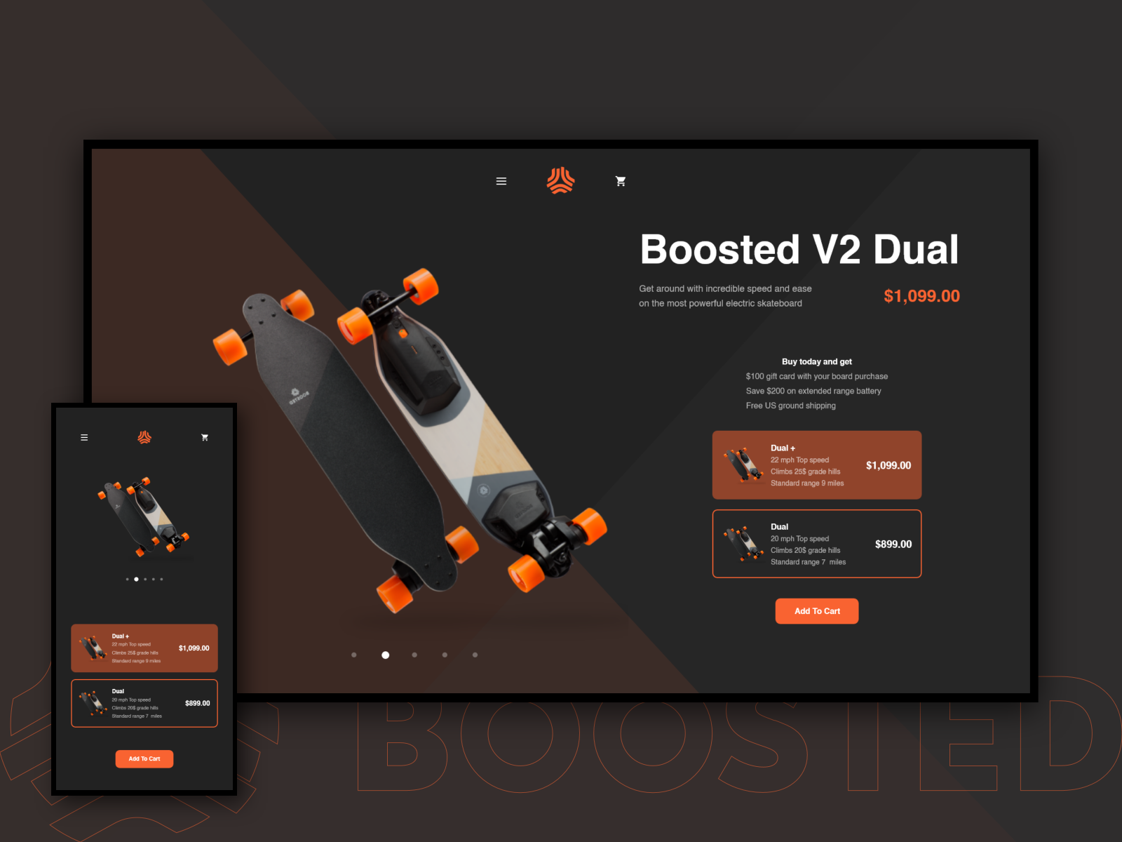 Boosted Boards Product Page By Shota Gogoladze On Dribbble